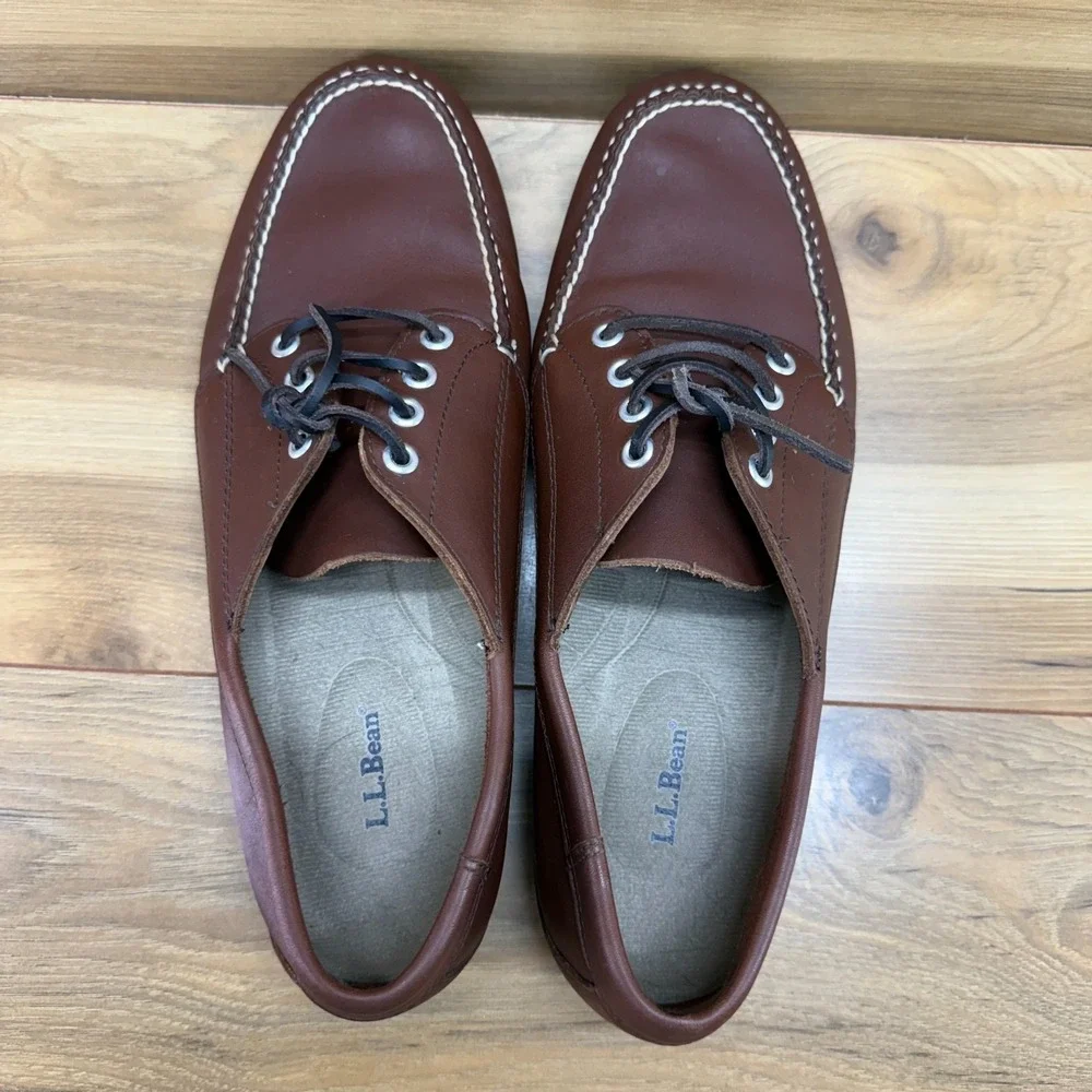 LL BEAN Blucher Mocs Loafer Mens 10.5 Handsewn Casual Vacation Boat Travel